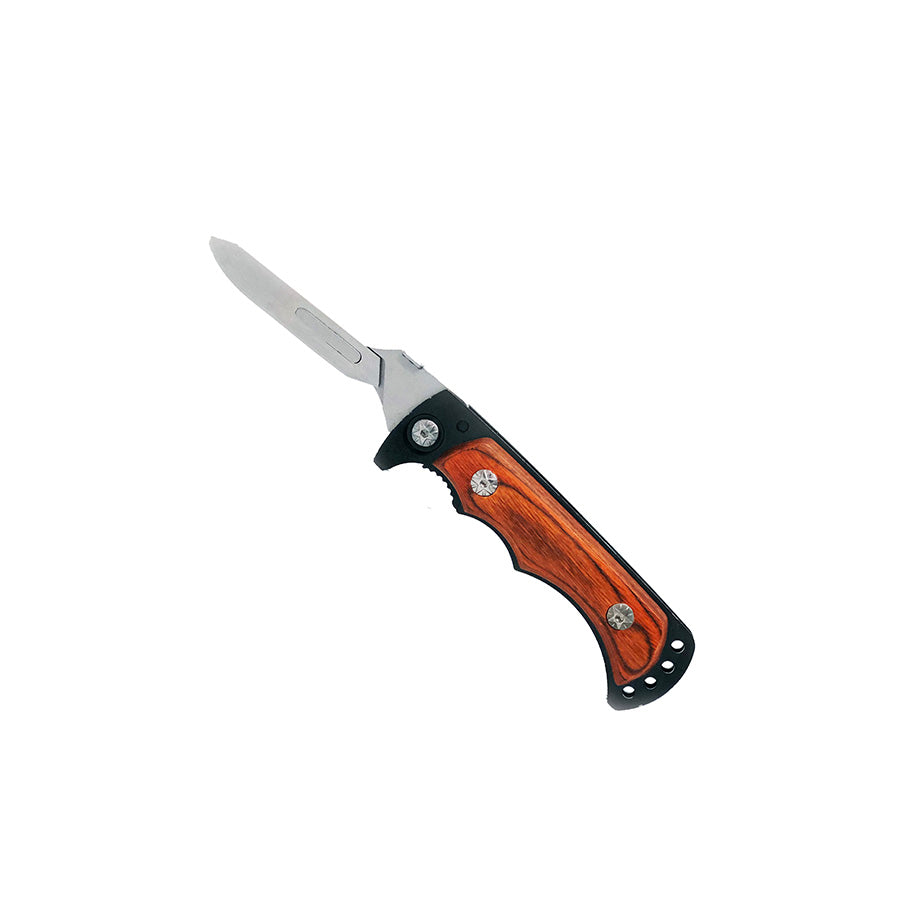 Hunter's Choice Replaceable Blade Folding Knife, w/ 10 Wiebe